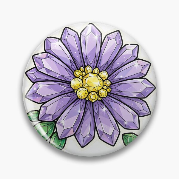 Item preview, Lavender Aster Crystal Sticker - Purple Diamond Daisy designed and sold by FineLineBotanical .