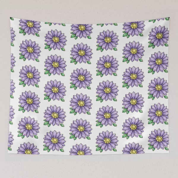 Item preview, Lavender Aster Crystal Sticker - Purple Diamond Daisy designed and sold by FineLineBotanical .