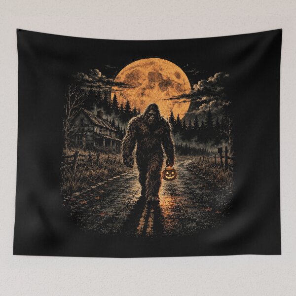 Item preview, Bigfoot Trick or Treat Halloween Full Moon Cryptid designed and sold by will freed18.