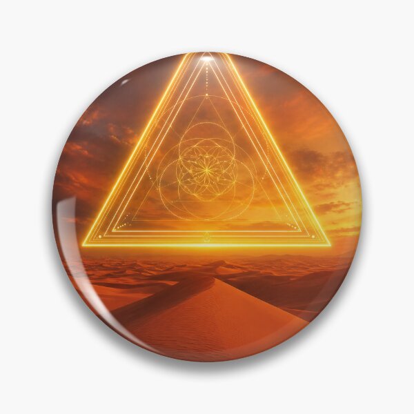 Item preview, Glowing Golden Triangle Mandala Over Sahara Dunes designed and sold by monkeybusiness.pt.