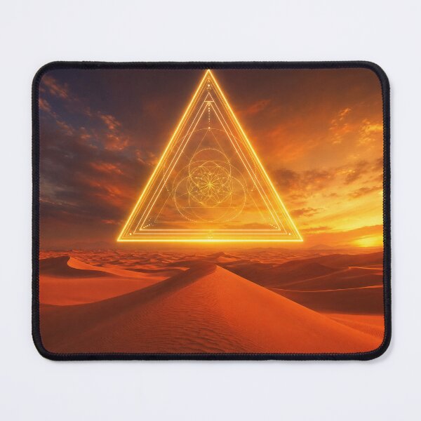 Item preview, Glowing Golden Triangle Mandala Over Sahara Dunes designed and sold by monkeybusiness.pt.