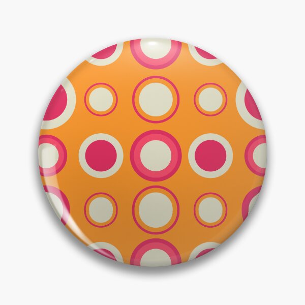 Item preview, Retro 70s Polka Dot Pattern Orange Pink Mod Circles designed and sold by JRRTs.