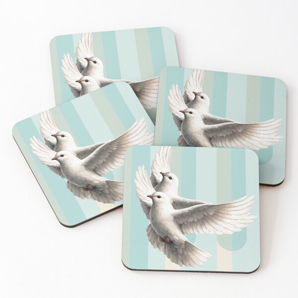Item preview, Flying White Doves Peace Freedom Watercolor Illustration designed and sold by ZahraaStudio.