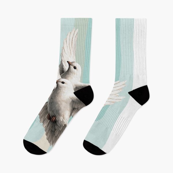 Item preview, Flying White Doves Peace Freedom Watercolor Illustration designed and sold by ZahraaStudio.