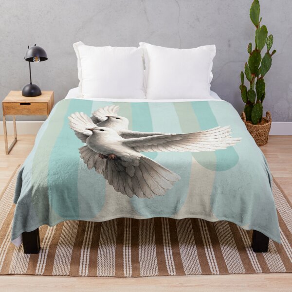 Item preview, Flying White Doves Peace Freedom Watercolor Illustration designed and sold by ZahraaStudio.