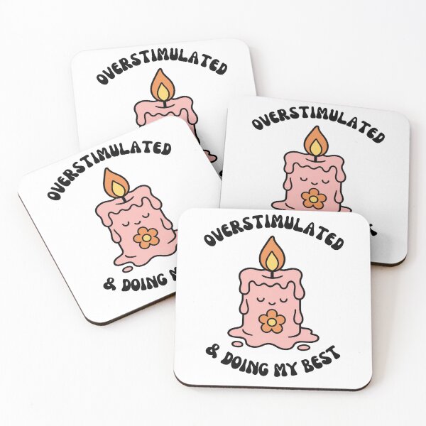 Item preview, Overstimulated Doing My Best Cute Retro Mental Health Art designed and sold by wildsilencee.