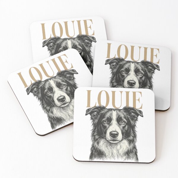 Item preview, Louie Border Collie Dog Sketch for Proud Louie Pet Parents and Herding Dog Lovers designed and sold by raedattia.