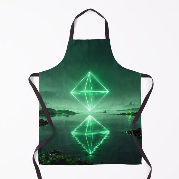 Item preview, Glowing Emerald Octahedron Over Alien Swamp Lake designed and sold by monkeybusiness.pt.