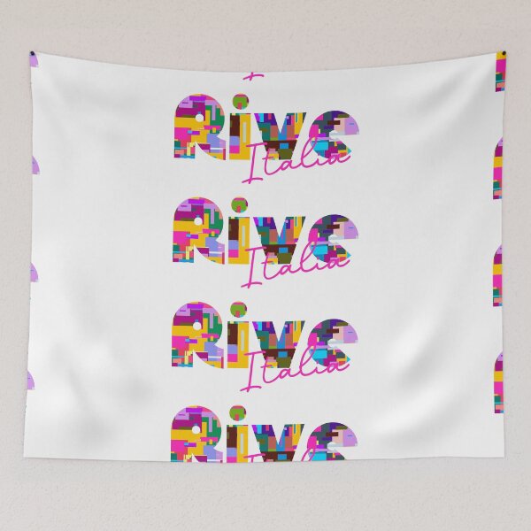 Item preview, Rive, Vercelli, Italy, Italia, colorful typography design for travellers designed and sold by Wanderful-roads.