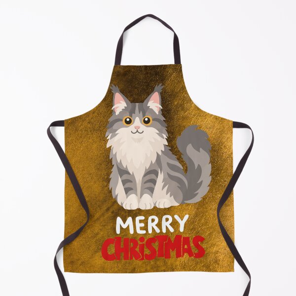 Item preview, Cute Maine Coon Cat Merry Christmas Holiday Art designed and sold by stormk10.