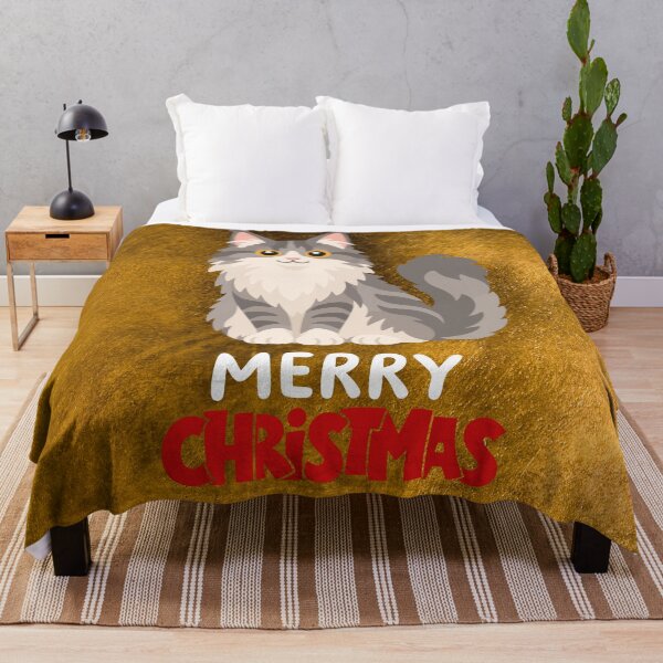 Item preview, Cute Maine Coon Cat Merry Christmas Holiday Art designed and sold by stormk10.