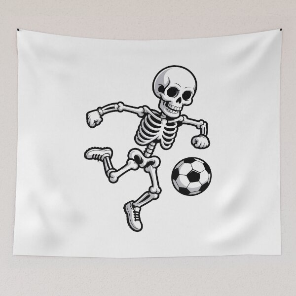 Item preview, Spooky Skeleton Soccer Halloween Football Design designed and sold by limanol.