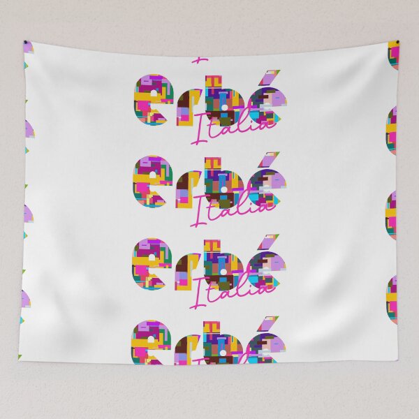 Item preview, Erbé, Verona, Italy, Italia, colorful typography design for travellers designed and sold by Wanderful-roads.