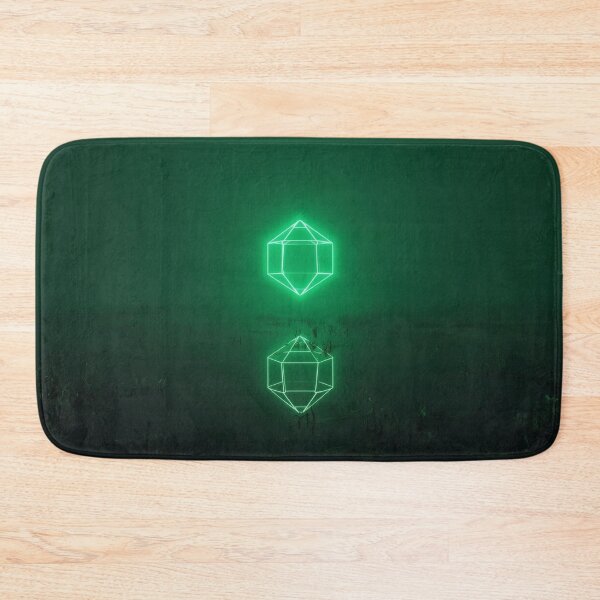 Item preview, Glowing Emerald Polyhedron Portal Over Dark Lake designed and sold by monkeybusiness.pt.