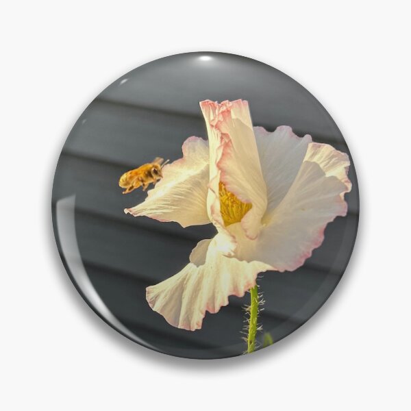 Item preview, Bee in Shirley Poppies designed and sold by ArtsByAnastasia.