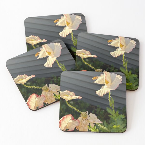 Item preview, Bee in Shirley Poppies designed and sold by ArtsByAnastasia.