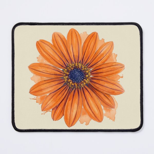 Item preview, Orange Daisy in Watercolor – Botanical Illustration designed and sold by SuperMama1973.