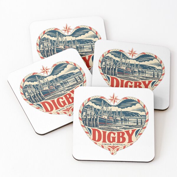 Item preview, Digby Canada Travel Souvenir Nautical Woodcut Heart designed and sold by VisualArtsOasis.