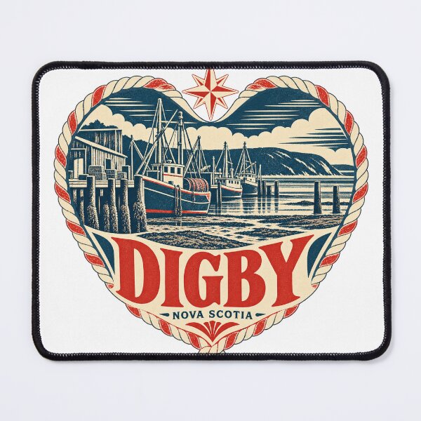 Item preview, Digby Canada Travel Souvenir Nautical Woodcut Heart designed and sold by VisualArtsOasis.