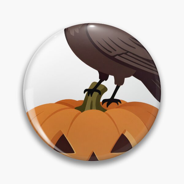 Item preview, Retro Witchy Crow on a Pumpkin designed and sold by chill-a-lot.