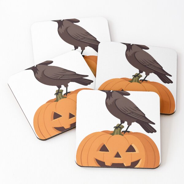 Item preview, Retro Witchy Crow on a Pumpkin designed and sold by chill-a-lot.