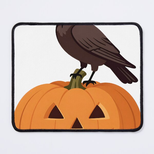 Item preview, Retro Witchy Crow on a Pumpkin designed and sold by chill-a-lot.