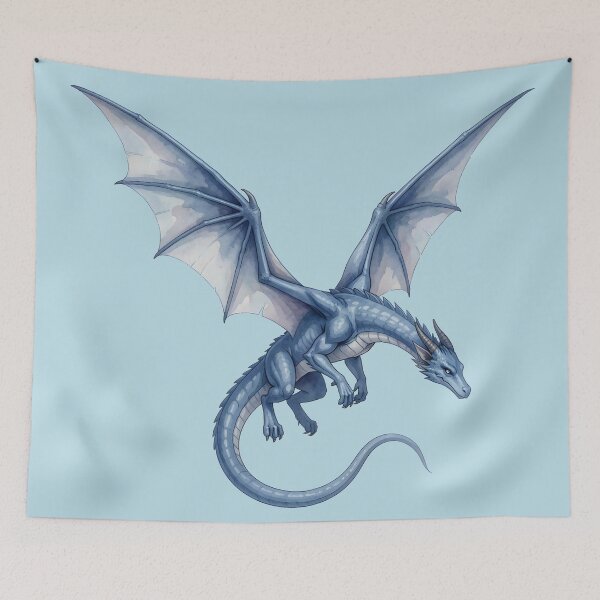 Item preview, Blue Dragon in Flight designed and sold by Fanta-sticky.