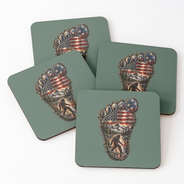 Item preview, Patriotic Bigfoot Footprint – American Sasquatch Wilderness designed and sold by artistwill.