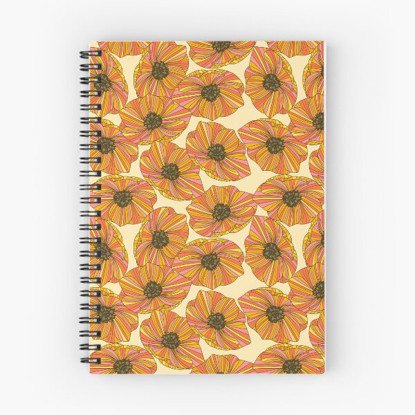 Item preview, Retro 70s Floral Pattern Groovy Orange & Pink Flowers designed and sold by JRRTs.