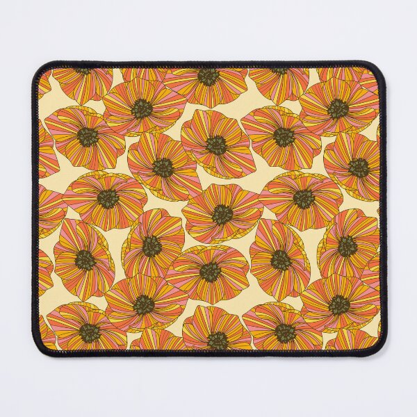 Item preview, Retro 70s Floral Pattern Groovy Orange & Pink Flowers designed and sold by JRRTs.
