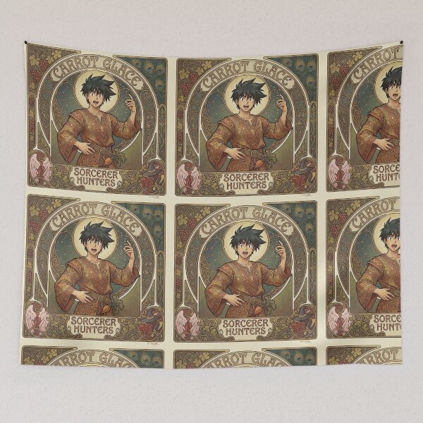 Item preview, Carrot Glace in the style of Alphonse Mucha designed and sold by Solace Sparkles.