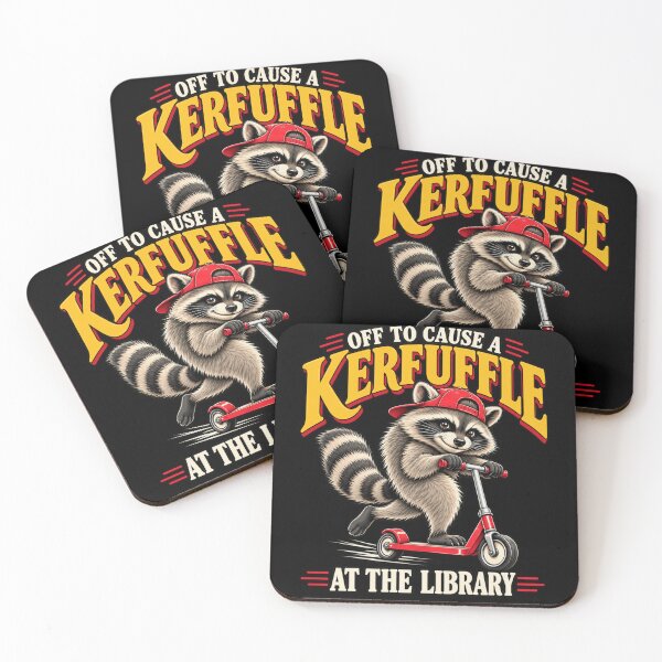 Item preview, Off to Cause a Kerfuffle at the Library Funny Raccoon Book Lover T-Shirt designed and sold by Trendably.