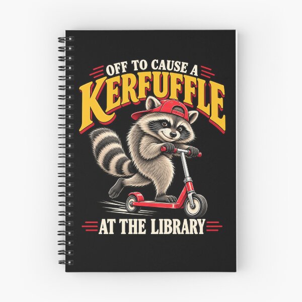 Item preview, Off to Cause a Kerfuffle at the Library Funny Raccoon Book Lover T-Shirt designed and sold by Trendably.