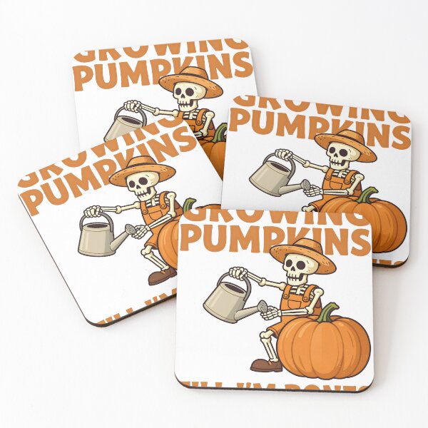 Item preview, Growing Pumpkins Till I'm Bones Skeleton Gardener designed and sold by chill-a-lot.