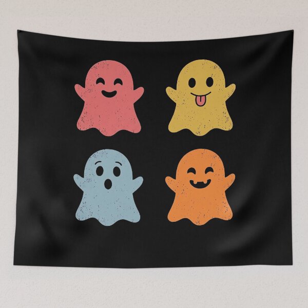 Item preview, Retro Ghosts Fantômes Colorés Vintage Style designed and sold by MizoX7.