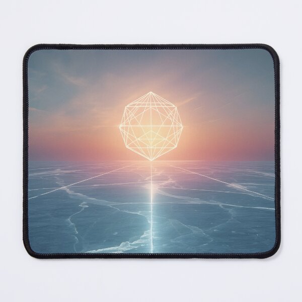 Item preview, Glowing Golden Polyhedron Over Frozen Ice Field designed and sold by monkeybusiness.pt.
