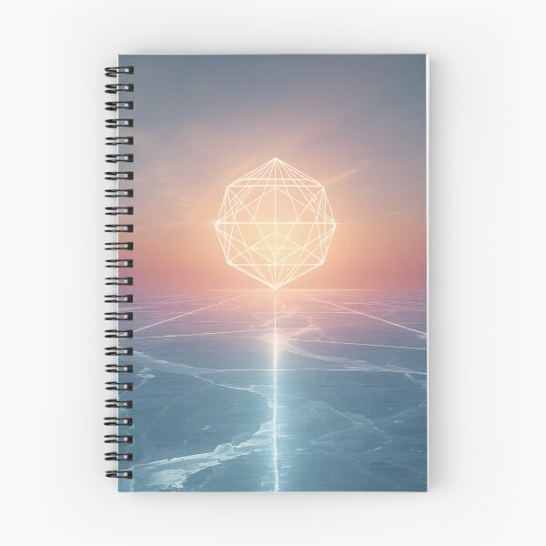 Item preview, Glowing Golden Polyhedron Over Frozen Ice Field designed and sold by monkeybusiness.pt.