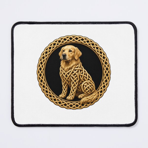 Item preview, Celtic Knot Golden Retriever Roundel designed and sold by Freckled-Monkey.