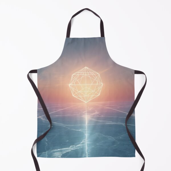 Item preview, Glowing Golden Polyhedron Over Frozen Ice Field designed and sold by monkeybusiness.pt.