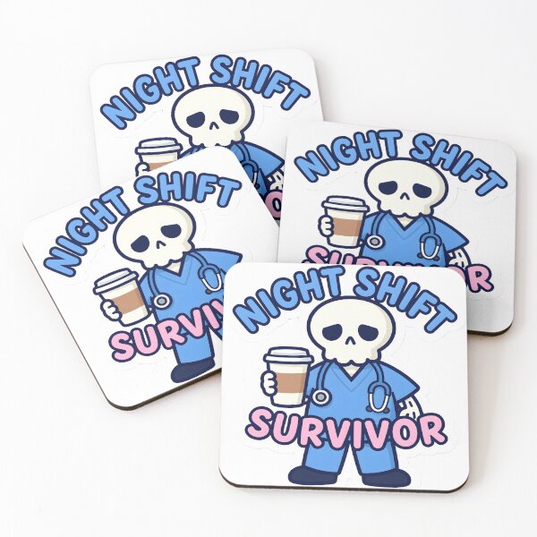 Item preview, Night Shift Survivor Skeleton Nurse designed and sold by chill-a-lot.