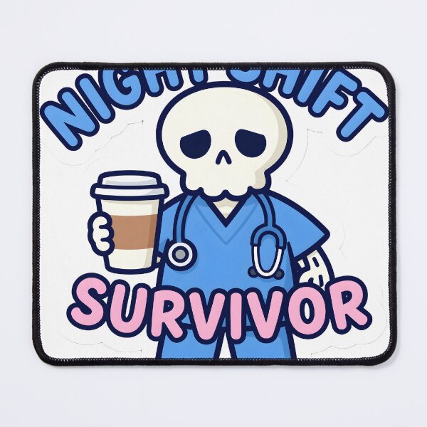 Item preview, Night Shift Survivor Skeleton Nurse designed and sold by chill-a-lot.