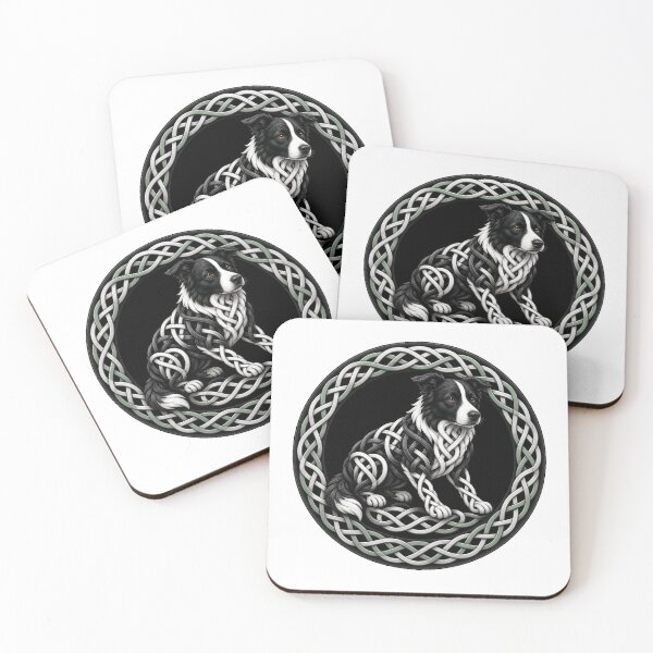 Item preview, Celtic Knot Border Collie Roundel designed and sold by Freckled-Monkey.