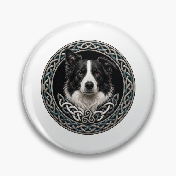 Item preview, Border Collie Triskele Celtic Knot Roundel designed and sold by Freckled-Monkey.