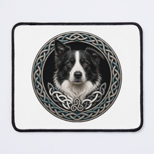 Item preview, Border Collie Triskele Celtic Knot Roundel designed and sold by Freckled-Monkey.