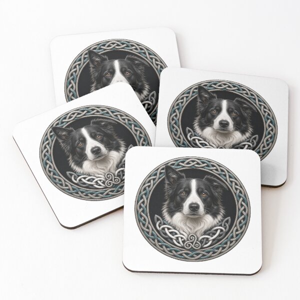 Item preview, Border Collie Triskele Celtic Knot Roundel designed and sold by Freckled-Monkey.