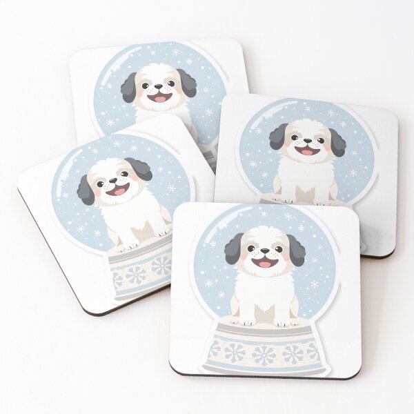 Item preview, Shih Tzu in a Snowglobe — Cute Christmas Dog Snow Globe Art designed and sold by cybercanvasmuse.