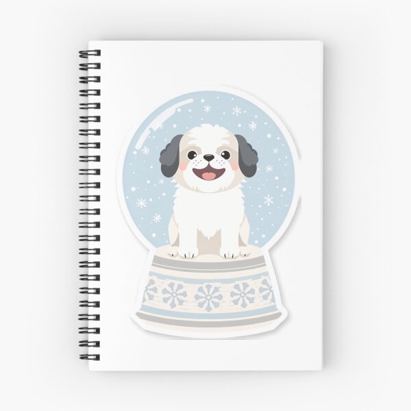 Item preview, Shih Tzu in a Snowglobe — Cute Christmas Dog Snow Globe Art designed and sold by cybercanvasmuse.