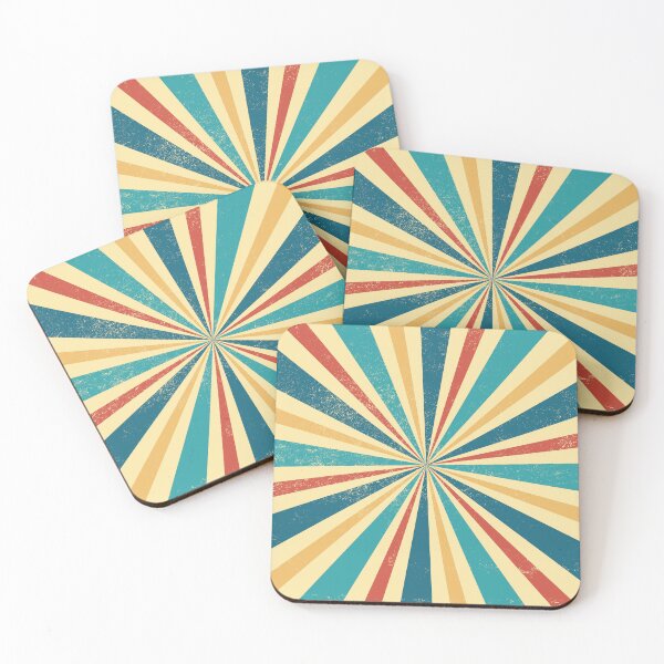 Item preview, Retro 70s Sunburst Pattern Vintage Teal & Orange Rays designed and sold by JRRTs.