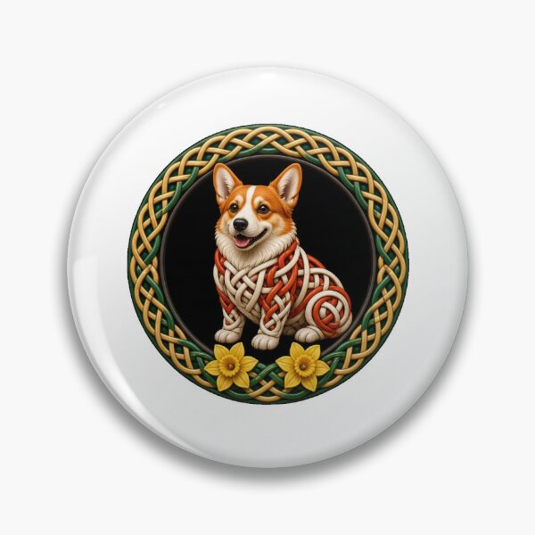 Item preview, Welsh Corgi Celtic Cousin Knot Roundel designed and sold by Freckled-Monkey.