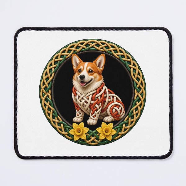 Item preview, Welsh Corgi Celtic Cousin Knot Roundel designed and sold by Freckled-Monkey.